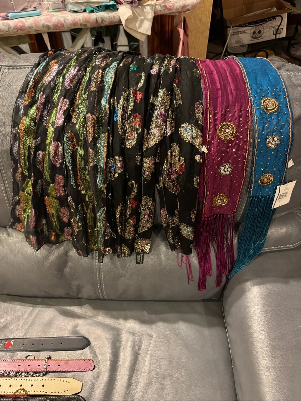 Set of 4 Vintage scarves/belts